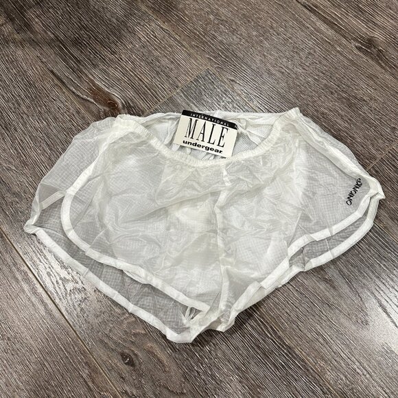 Vintage International Male Men’s See-Through Shorts – Size M – White – Brand New - Picture 4 of 9